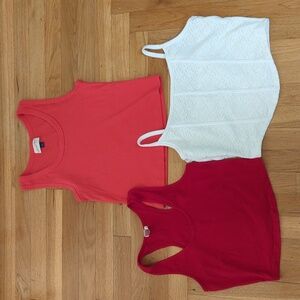 Hollister Bozzolo & Universal Thread Cropped Tank Top Bundle (3) Size Large